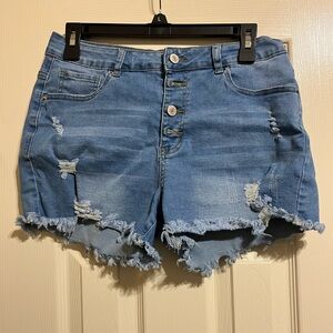Distressed Denim Women Shorts